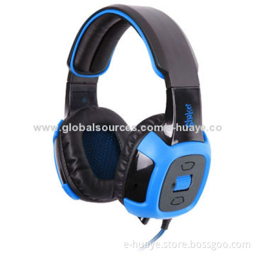 Vibrating PC Gaming Headset with 7.1 Surround Sound and Detachable Microphone with CE & RoHS Marks